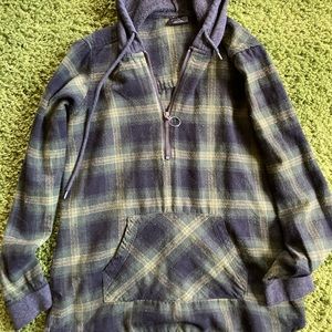 Olive Green Zumiez Flannel hoodie